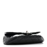 Calfskin Quilted CC Uniform Flap Belt Bag Black