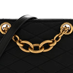 Lambskin Quilted Le Maillon Square Crossbody Bag Black