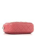 Lambskin Quilted Small Timeless Camera Case Pink