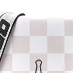 Calfskin Figures of Speech Binder Clip Bag White Beige