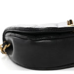 Calfskin Quilted Mini Coco Mail Clutch With Chain Black