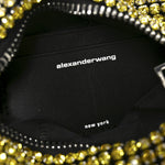 Mesh Crystal Rhinestone Mini Heiress Pouch Porcelain