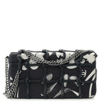Silk Lambskin Tahiti Timeless Flap Navy White