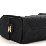 Denim Quilted Mini Chanel 25 Handbag Dark Blue