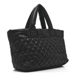 Nylon Quilted Large Coco Cocoon Tote Black