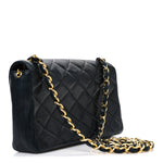 Lambskin Quilted Jumbo CC Small Single Flap Black