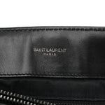 Calfskin Y Quilted Monogram Monochrome Large Loulou Chain Satchel Black