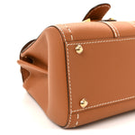 Grained Rodeo Calfskin Surpique Mini Brillant Satchel Vegetal Ivory
