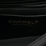 Shiny Lambskin Quilted Half Mini Flap Black Beige