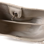 Crumpled Calfskin Bucket Bag White