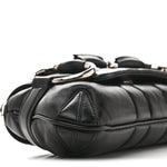 Nappa Vertical Matelasse Small Maxi Horsebit Chain Shoulder Bag Black
