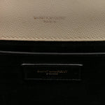 Grain De Poudre Textured Mixed Matelasse Medium Triquilt Monogram Satchel Crema Soft