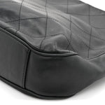Calfskin Stitched Hobo Black