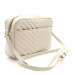 Calfskin Matelasse Monogram Lou Camera Bag Crema Soft