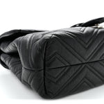 Soft Calfskin Matelasse Medium GG Marmont Shoulder Bag Black