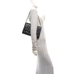 Lambskin Quilted Clutch With Chain Flap Black
