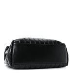 Calfskin Y Quilted Monogram Medium Loulou Chain Satchel Black