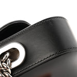 Senna Calfskin Petite GG Top Handle Shoulder Bag Black