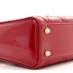 Patent Cannage Mini Lady Dior Red