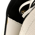 Saffiano Cuir Matinee Tote White Black