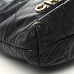 Shiny Calfskin Quilted Mini Chanel 22 Black