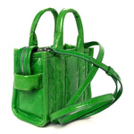 Shiny Crinkled Calfskin Mini The Tote Bag Fern Green