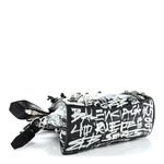 Agneau Arena Graffiti Neo Cagole Handbag XS Black White
