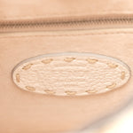 Cuoio Romano Snakeskin Selleria Mini Peekaboo Iconic Satchel White Stone