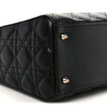 Lambskin Cannage Medium Lady Dior Black