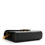 Grain De Poudre Textured Mixed Matelasse Triquilt Medium Monogram Satchel Black