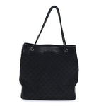 Monogram Braided Tote Black