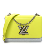 Epi Gradient Twist Shoulder Bag MM Purple Yellow Grey