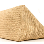 Raffia Logo Tote Naturel