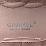Caviar Quilted Medium Double Flap Light Pink