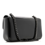Shiny Calfskin Triomphe Chain Bag Black