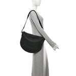 Calfskin Emblem Shoulder Bag Black