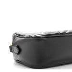 Calfskin Matelasse Small GG Marmont Chain Shoulder Bag Black