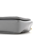 Lambskin Quilted Small Lola Bag Grey