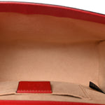 GG Supreme Monogram Apple Small Padlock Shoulder Bag Beige Multicolor Lobster Red