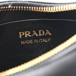 Re-Nylon Spazzolato Mini Arque Shoulder Bag Black
