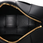 Lambskin Maxi Intrecciato Small Brick Cassette Bag Black