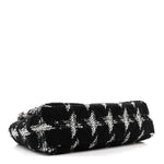 Tweed Quilted Maxi Chanel 19 Flap Black White