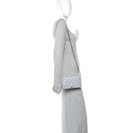 Caviar Quilted Boy Wallet On Chain WOC Grey