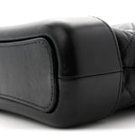 Aged Calfskin Quilted Small Gabrielle Hobo So Black