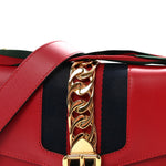 Calfskin Small Sylvie Shoulder Bag Hibiscus Red