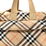 Nova Check Tote Diaper Bag Sand Beige