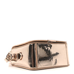 Patent Mirror Binder Clip Bag Rose Gold