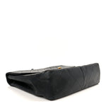 Lambskin Quilted XL Jumbo Single Flap Black