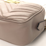 Calfskin Matelasse Small GG Marmont Chain Shoulder Bag Porcelain Rose