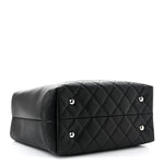 Soft Caviar CC Medium Top Handle Tote Black